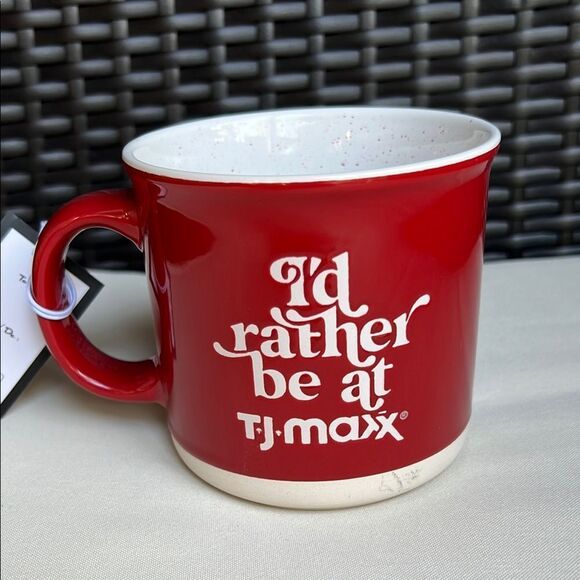 I’d Rather be at TJ Maxx Red and White Mug Bold Design - Picture 4 of 10